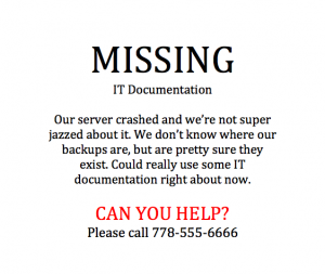 Missing Documentation Poster